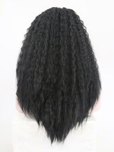 Load image into Gallery viewer, Classic Black Curly Lace Front Wig 103