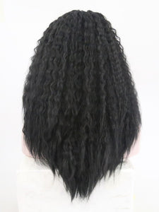 Classic Black Curly Lace Front Wig 103