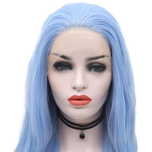 Load image into Gallery viewer, Ruddy Blue Natural Wavy Lace Front Wig 006