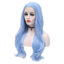 Load image into Gallery viewer, Ruddy Blue Natural Wavy Lace Front Wig 006
