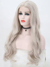 Load image into Gallery viewer, Light Gray Wavy Lace Front Wig 080