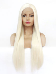 #60 Silver White Lace Front Wig 177