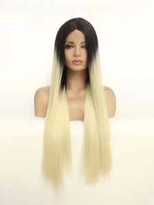 Rooted Blonde Lace Front Wig 612