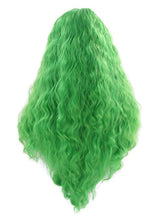 Load image into Gallery viewer, Mantis Green Wavy Lace Front Wig 005