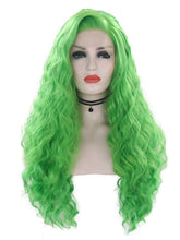 Load image into Gallery viewer, Mantis Green Wavy Lace Front Wig 005