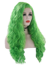 Load image into Gallery viewer, Mantis Green Wavy Lace Front Wig 005