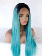 Load image into Gallery viewer, 26&quot; Rooted Blue Lace Front Wig 389