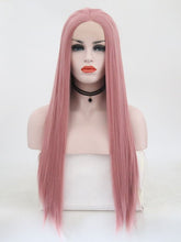 Load image into Gallery viewer, Pastel Pink Straight Lace Front Wig 044