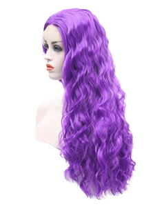 Electric Purple Wavy Lace Front Wig 016
