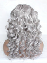 Load image into Gallery viewer, 26&quot; Metal Gray Curly Lace Front Wig 395