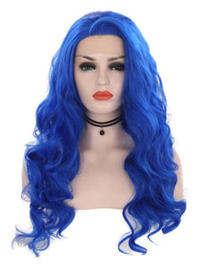 Ultramarine Blue Wavy Lace Front Wig 010