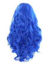 Load image into Gallery viewer, Ultramarine Blue Wavy Lace Front Wig 010