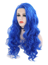 Load image into Gallery viewer, Ultramarine Blue Wavy Lace Front Wig 010