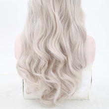 Load image into Gallery viewer, Light Gray Wavy Lace Front Wig 080