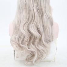 Load image into Gallery viewer, Light Gray Wavy Lace Front Wig 080
