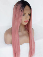 Load image into Gallery viewer, Rooted Smoke Pink Lace Front Wig 393