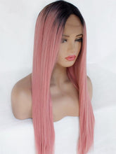 Load image into Gallery viewer, Rooted Smoke Pink Lace Front Wig 393