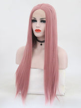Load image into Gallery viewer, Pastel Pink Straight Lace Front Wig 044