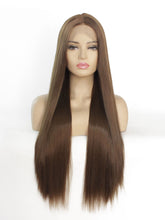 Load image into Gallery viewer, 26&quot; 8# Light Chestnut Brown Lace Front Wig 473