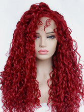 Load image into Gallery viewer, Sexy Wine Red Curly Lace Front Wig 415