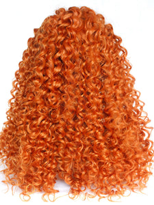 Ginger Auburn Curly Lace Front Wig 594