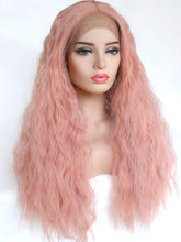 Load image into Gallery viewer, 26&quot; Smoky Pink Wavy Lace Front Wig 471