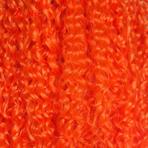 Fire Orange Curly Lace Front Wig 591