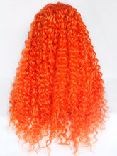 Load image into Gallery viewer, Fire Orange Curly Lace Front Wig 591