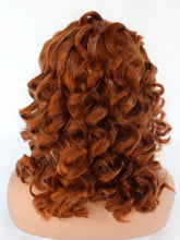 Load image into Gallery viewer, 14“ Light Auburn Curly Lace Front Wig 584