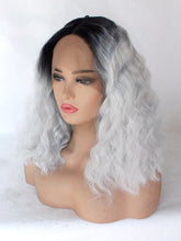 Load image into Gallery viewer, 12“ Rooted Light Grey Lace Front Wig 440