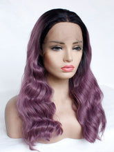 Load image into Gallery viewer, 16&quot; Rooted Purple Lace Front Wig 399