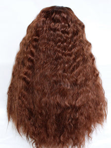 26'' Light Auburn Wavy Lace Front Wig 478