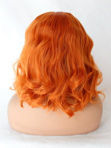 Ginger Orange Short Wavy Lace Front Wig 430