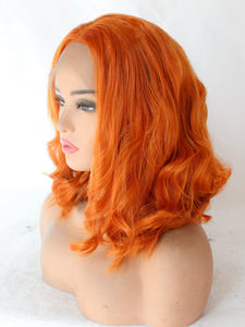 Ginger Orange Short Wavy Lace Front Wig 430