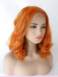 Ginger Orange Short Wavy Lace Front Wig 430