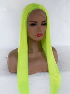 Neon Green Lace Front Wig 172