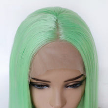 Load image into Gallery viewer, 12&quot; Bright Green Bob Lace Front Wig 465