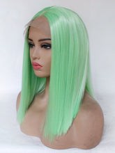 Load image into Gallery viewer, 12&quot; Bright Green Bob Lace Front Wig 465