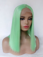 Load image into Gallery viewer, 12&quot; Bright Green Bob Lace Front Wig 465