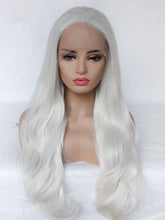 Load image into Gallery viewer, 26&quot; 60# Silver White Natural Wave Lace Front Wig 482