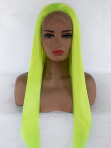 Neon Green Lace Front Wig 172