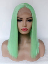 Load image into Gallery viewer, 12&quot; Bright Green Bob Lace Front Wig 465