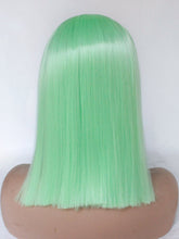 Load image into Gallery viewer, 12&quot; Bright Green Bob Lace Front Wig 465