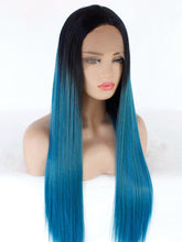 Load image into Gallery viewer, Rooted Mixed Blue Lace Front Wig 426