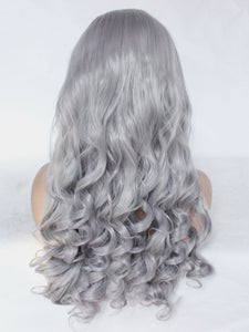 26" Metal Gray Wavy Lace Front Wig 480