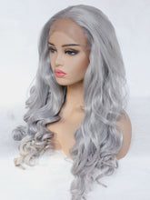 Load image into Gallery viewer, 26&quot; Metal Gray Wavy Lace Front Wig 480