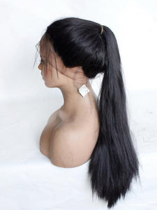 26 Inch Classic Natural Black Full Lace Wig 401