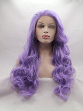 Load image into Gallery viewer, Light Purple Wavy Lace Front Wig 301