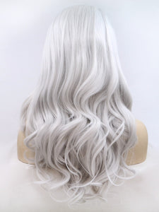Light Grey Wavy Lace Front Wig 305