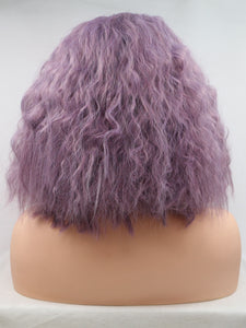 12" Dusty Purple Wavy Lace Front Wig 306